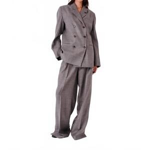 NEW THE GARMENT pine double-breasted blazer in grey melange